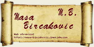Maša Birčaković vizit kartica